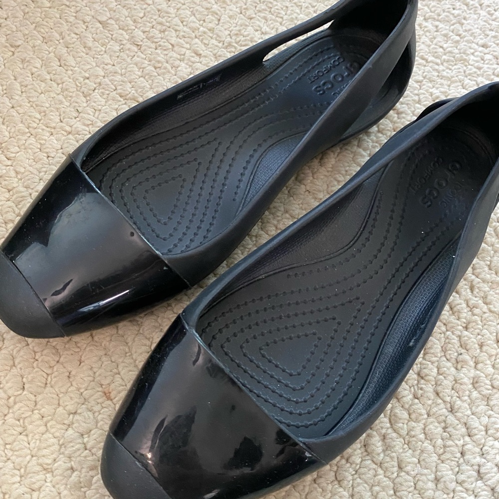 Black office crocs